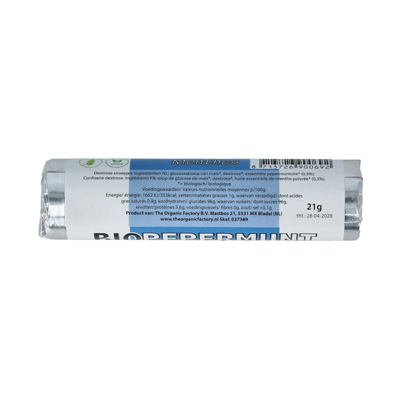 Eco Sweets Pepermuntrolletjes bio 21 Gram