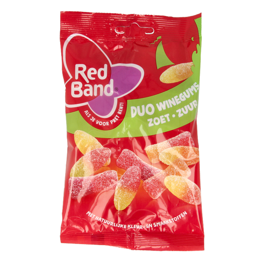 Red Band Winegums duo zoet zuur 120 Gram