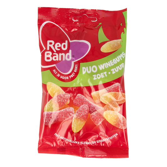 Red Band Winegums duo zoet zuur 120.00 Gram