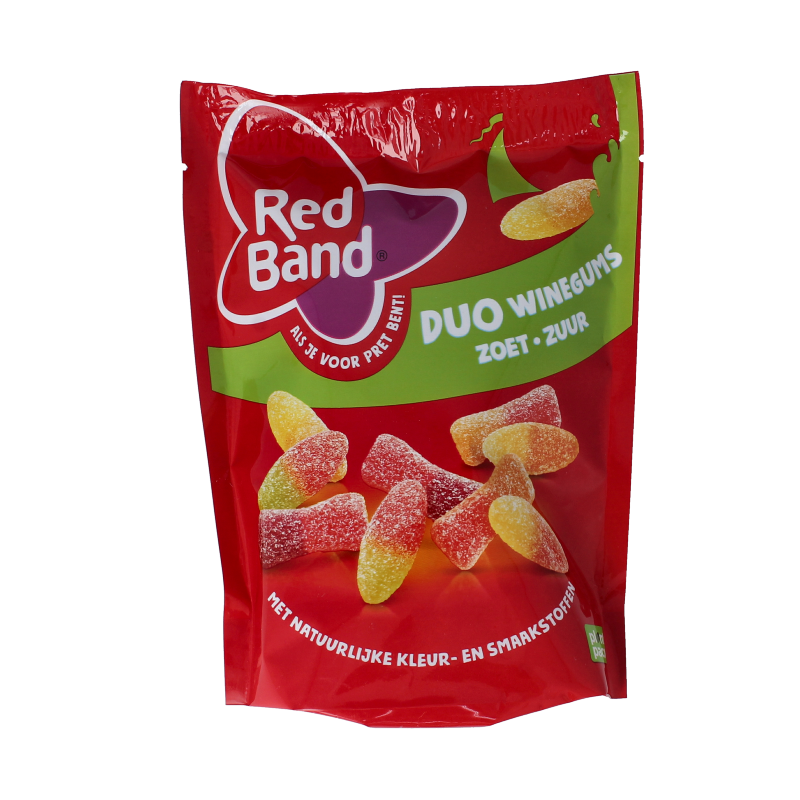 Red Band Winegums duo zoet zuur 215 Gram