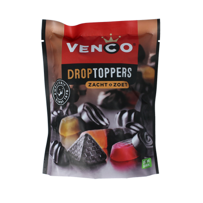 Venco Droptoppers zacht zoet 225.00 Gram
