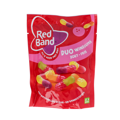 Red Band Winegums duo zoet fris 215.00 Gram