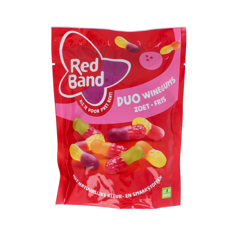 Red Band Winegums duo zoet fris 215 Gram