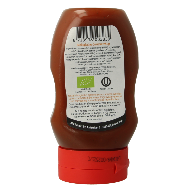 Machandel Curry ketchup fles bio 290 Gram