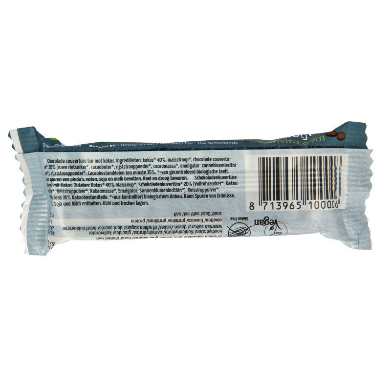 Bonvita Bonbarr choco cocosbar melk bio 40 Gram