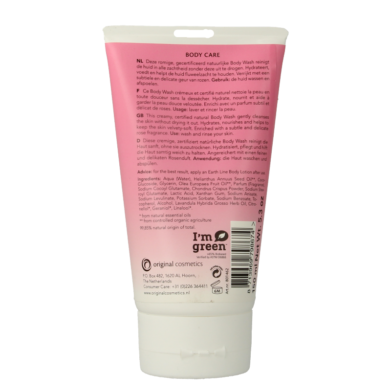 Earth Line Bodywash rose 150 Milliliter