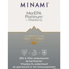 Minami MorEPA platinum + vitamine D3 60 Softgels