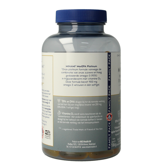 Minami MorEPA platinum + vitamine D3 120 Softgels