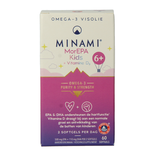 Minami MorEPA kids + vitamine D3 60 Softgels
