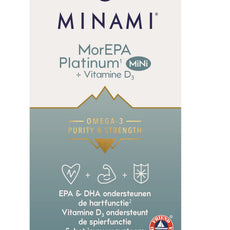 Minami MorEPA platinum mini + vitamine D3 90.00 Softgels