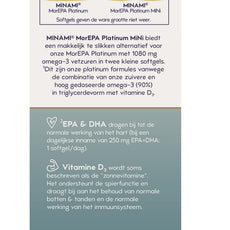 Minami MorEPA platinum mini + vitamine D3 90.00 Softgels