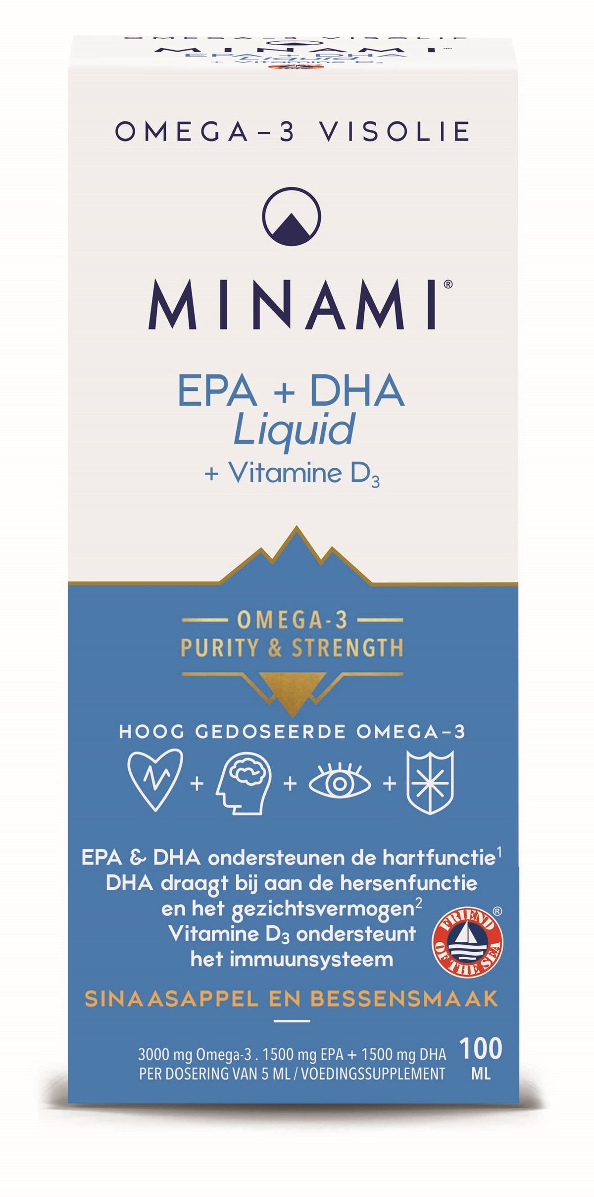 Minami EPA + DHA Liquid vitamine D3 100.00 Milliliter