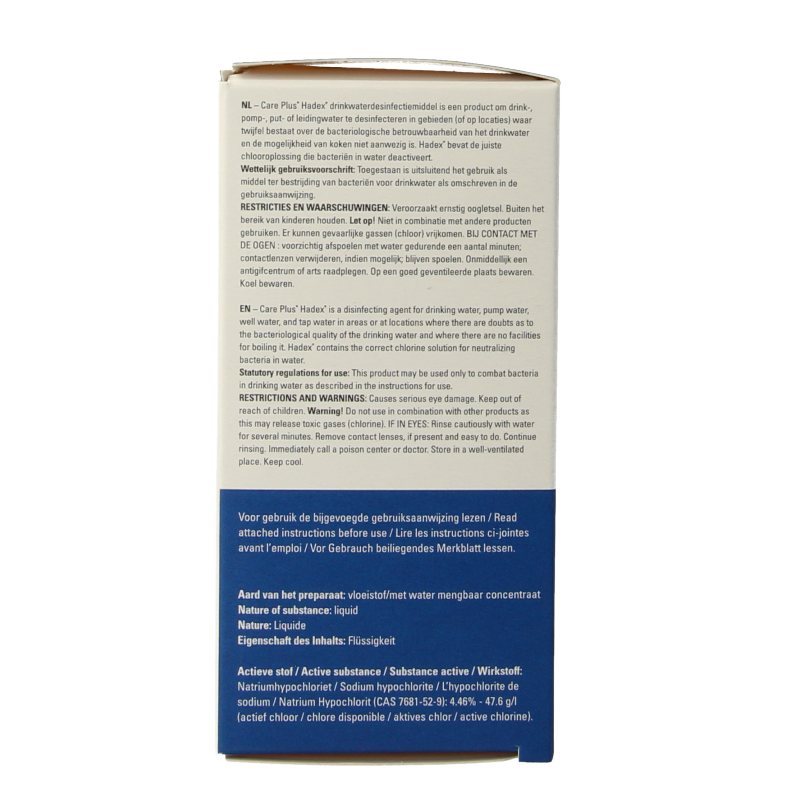 Care Plus Hadex drinkwaterdesinfectant 30 Milliliter