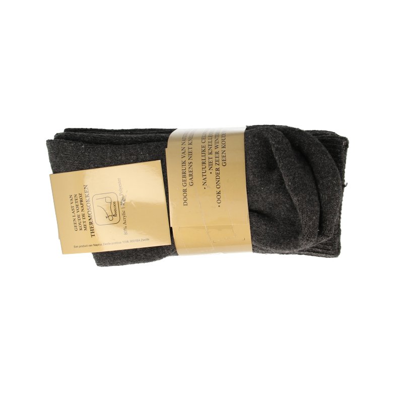 Naproz Thermo sokken grijs maat 35-38 3 Paar