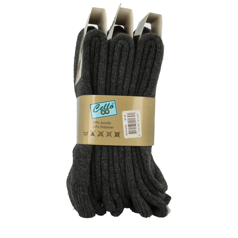 Naproz Thermo sokken grijs maat 39-42  3 Paar