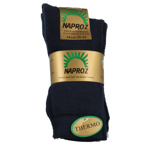 Naproz Thermo sokken blauw maat 39-42  3 Paar