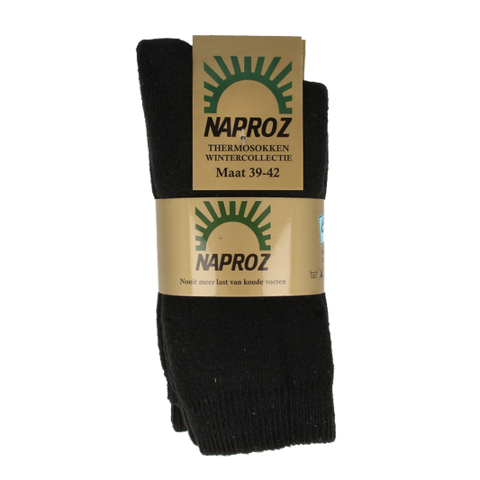 Naproz Thermo sokken zwart maat 39-42  3 Paar
