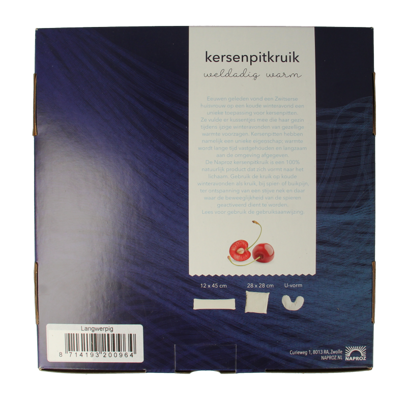 Naproz Kersenpitkruik langwerpig 12 x 45cm 1 Stuks