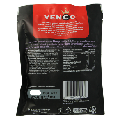 Venco Droptoefjes 225 Gram