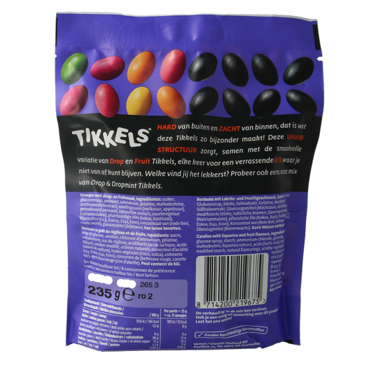 Venco Tikkels drop & fruit 235 Gram