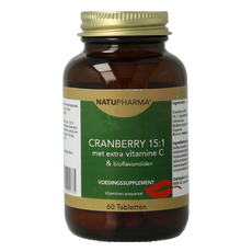 Natupharma Cranberry 15:1 met vitamine C & bioflavonoiden 60 Tabletten