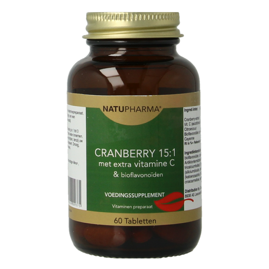 Natupharma Cranberry 15:1 met vitamine C & bioflavonoiden 60 Tabletten
