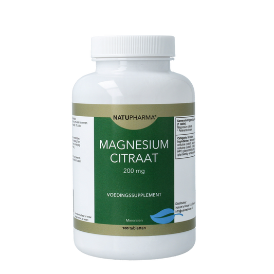 Natupharma Magnesium citraat 200mg 100.00 Tabletten