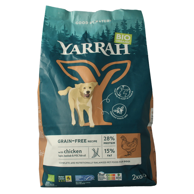 Yarrah Hondenvoer grainfree bio 2000 Gram