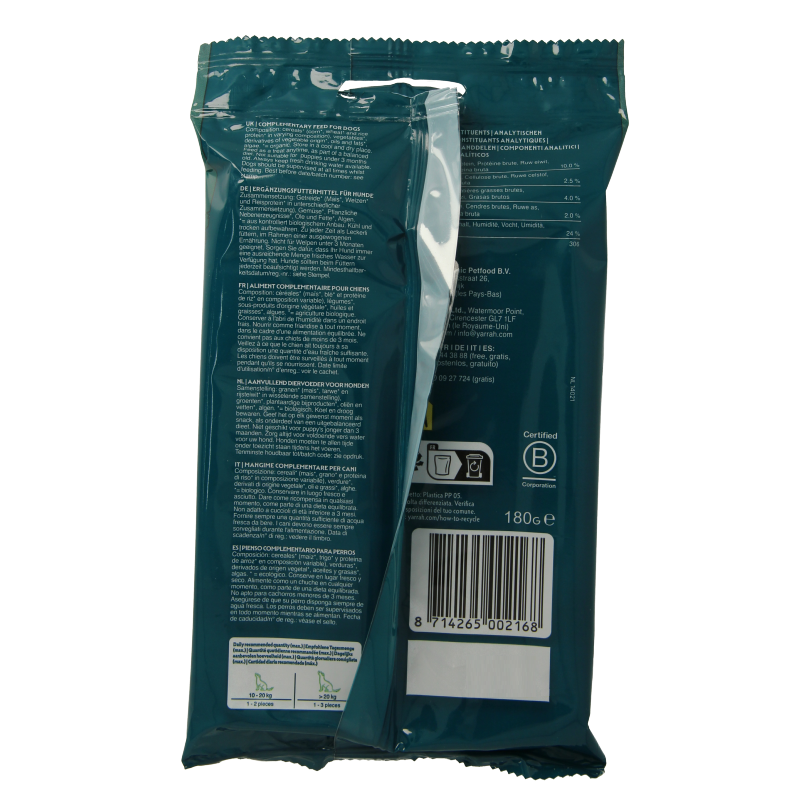 Yarrah Hond plant based dental sticks bio 180 Gram