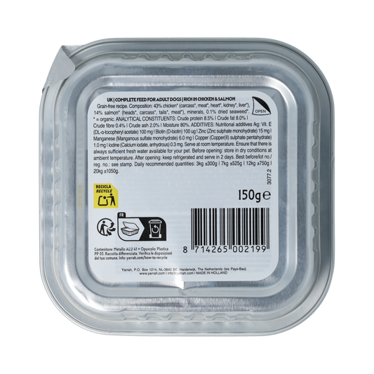 Yarrah Yarrah BIO Dog Paté with Salmon & Seaweed 150g 150.00 Gram