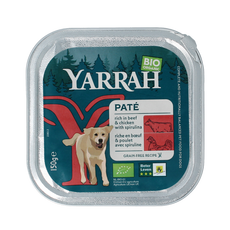 Yarrah Hondenvoer pate met rund en kip bio 150 Gram
