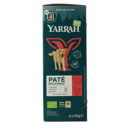 Yarrah Multipack hond met pate rund biologisch 150 Gram