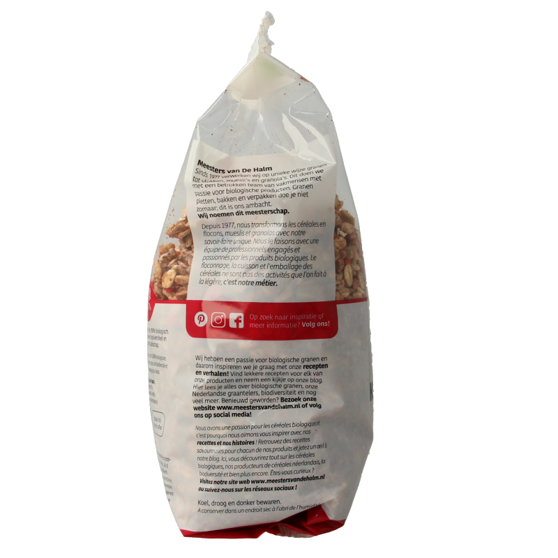 De Halm Muesli krokant bosvruchten bio  500 Gram