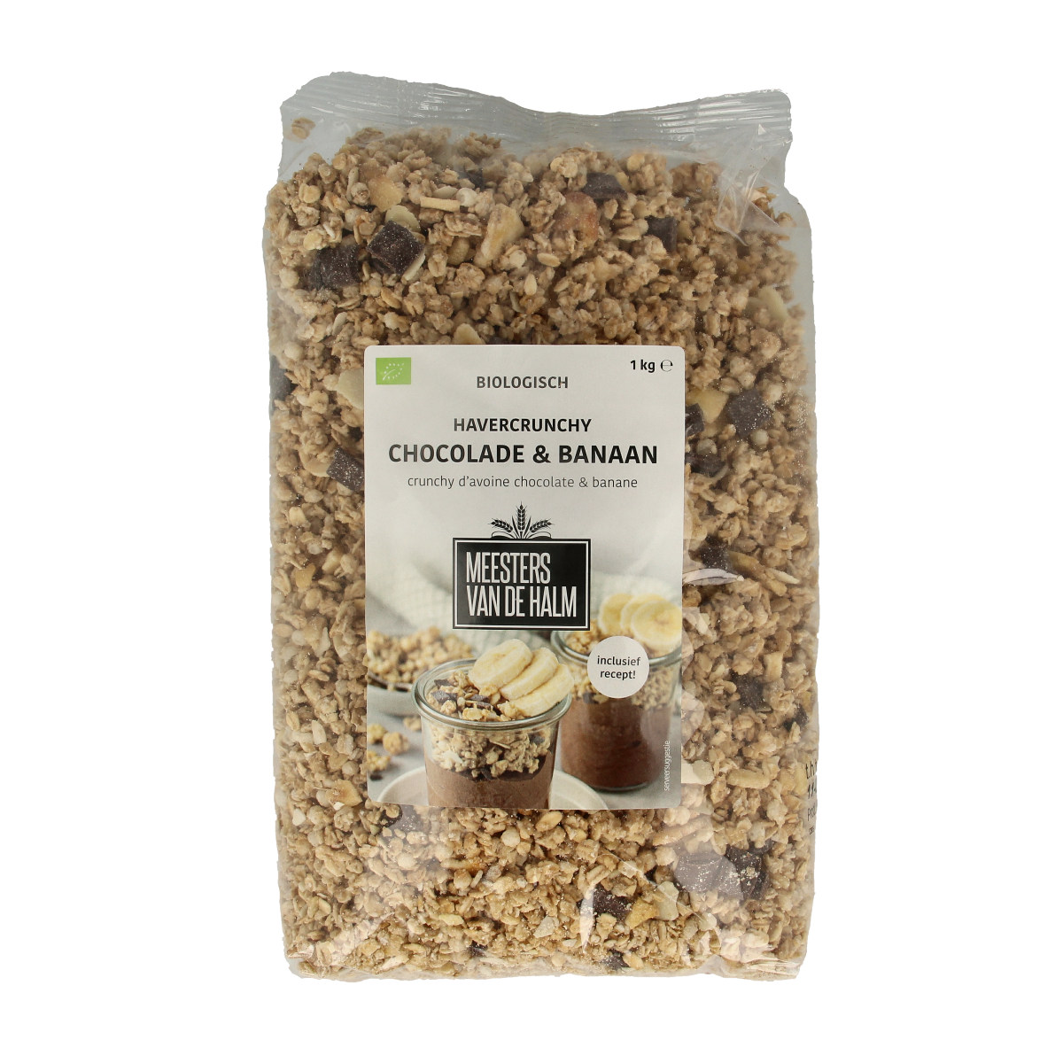 De Halm Crunchy havergranola chocolade/banaan bio 1.00 Kilogram