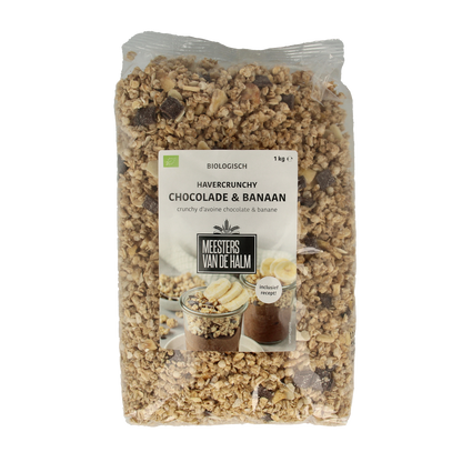 De Halm Crunchy havergranola chocolade/banaan bio 1.00 Kilogram