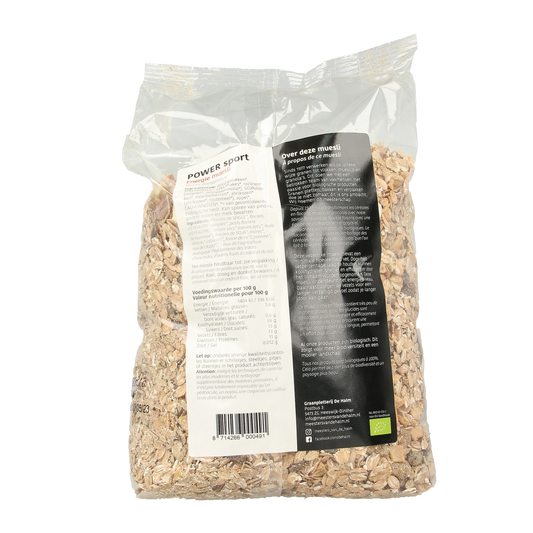 De Halm Muesli energie power sport bio 1.00 Kilogram
