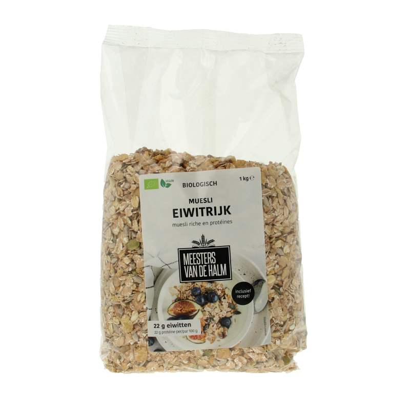 De Halm Muesli eiwitrijk  herstel after sport bio 1 Kilogram