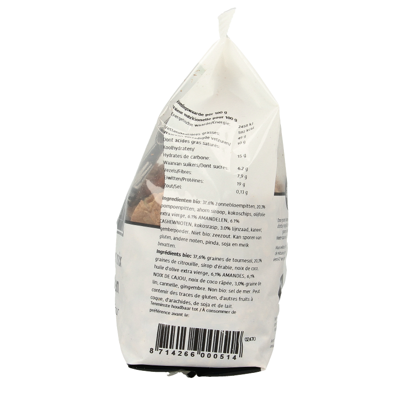 De Halm Ovengebakken noten en zaden bio 400 Gram