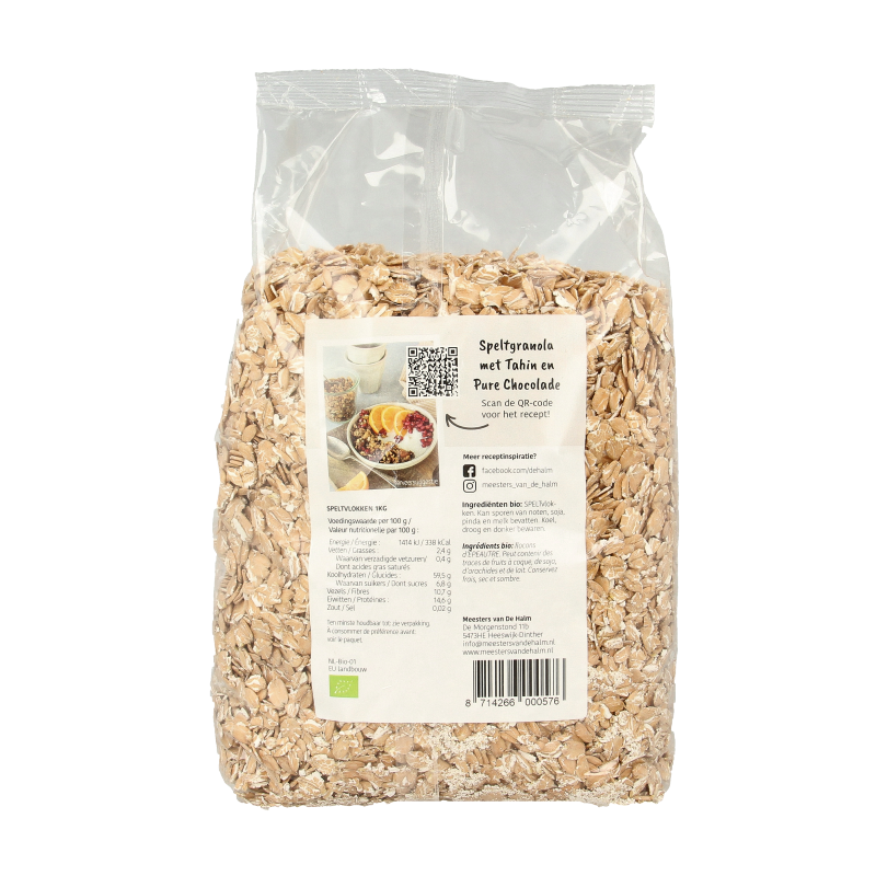 De Halm Speltvlokken bio 1 Kilogram