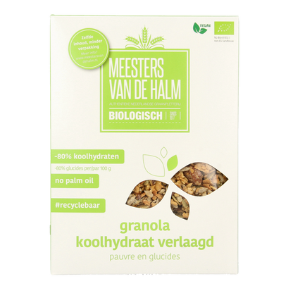 De Halm Granola koolhydraat verlaagd bio 350.00 Gram