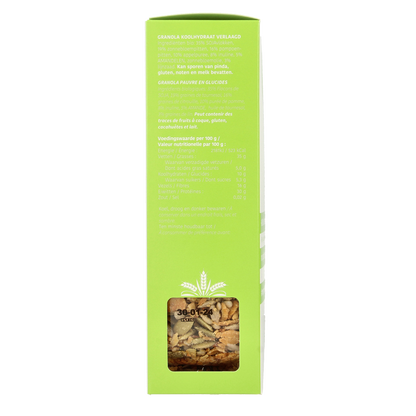 De Halm Granola koolhydraat verlaagd bio 350.00 Gram