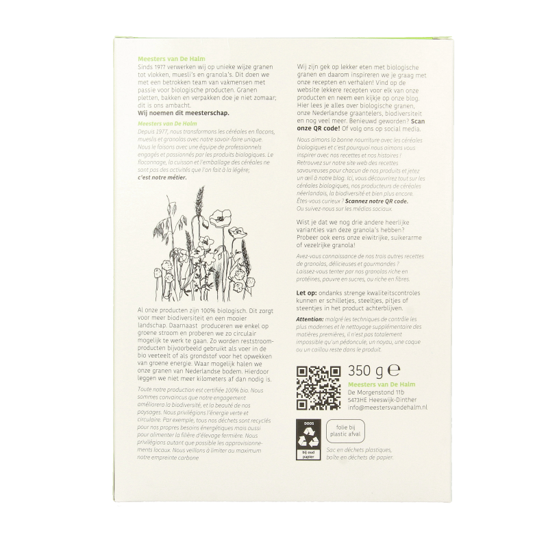 De Halm Granola koolhydraat verlaagd bio 350 Gram