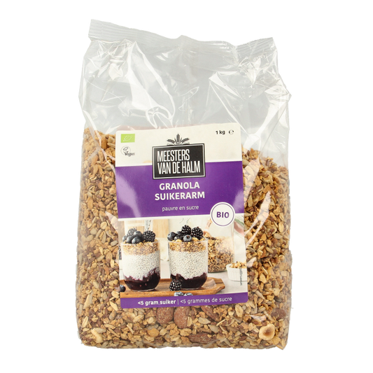 De Halm Granola suikerarm bio 1 Kilogram
