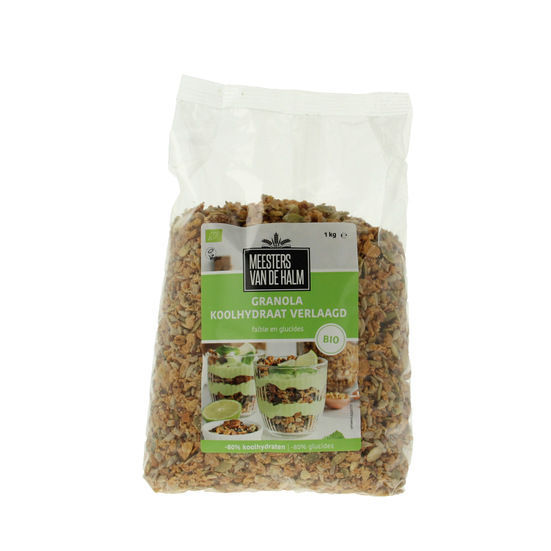 De Halm Granola koolhydraat verlaagd bio 1 Kilogram
