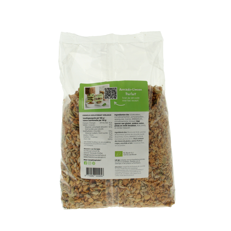 De Halm Granola koolhydraat verlaagd bio 1 Kilogram