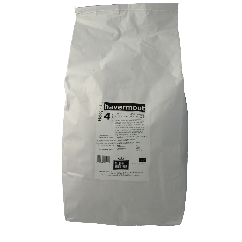 De Halm Havermout bio 4000 Gram