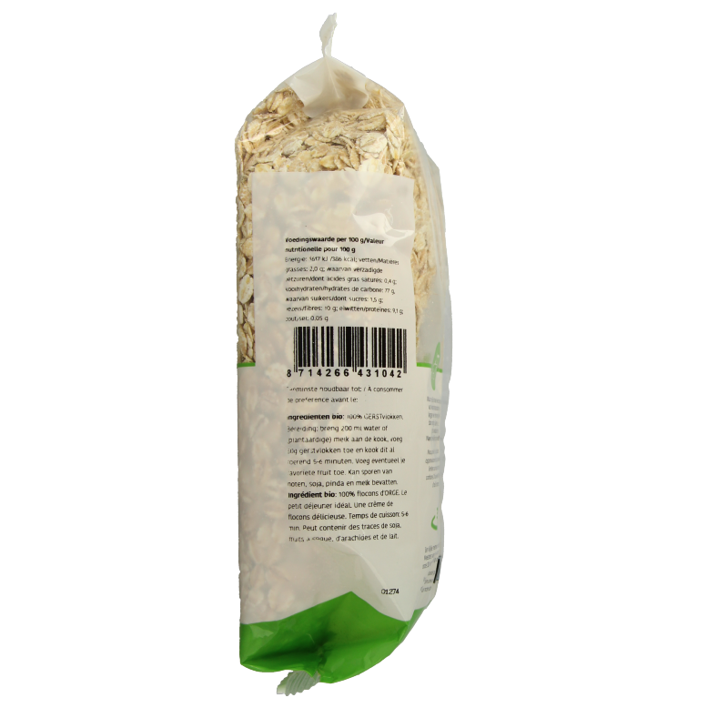 De Halm Gerstvlokken bio 500 Gram