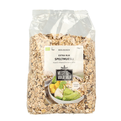 De Halm Speltmuesli extra rijk bio 1.00 Kilogram