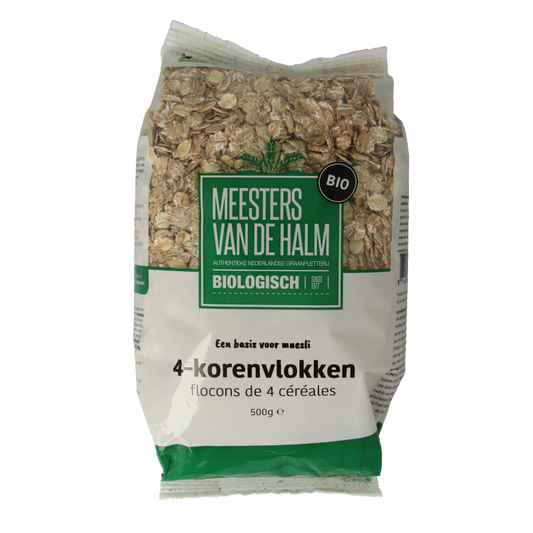De Halm 4-Korenvlokken bio 500 Gram