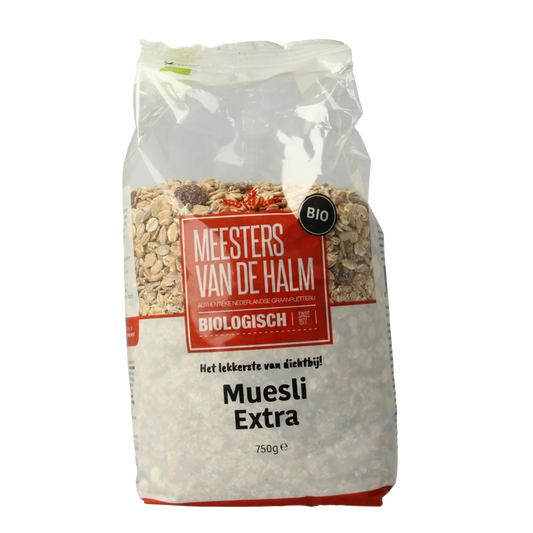 De Halm Muesli extra bio 750 Gram
